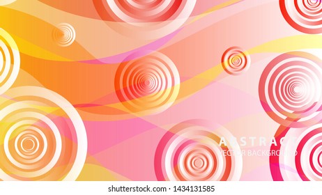 abstract colorful circles background with gradient color - vector
