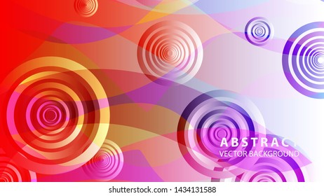 abstract colorful circles background with gradient color - vector
