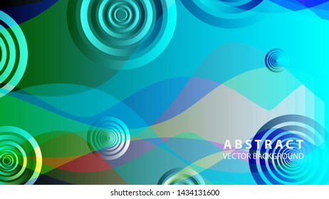 abstract colorful circles background with gradient color - vector
