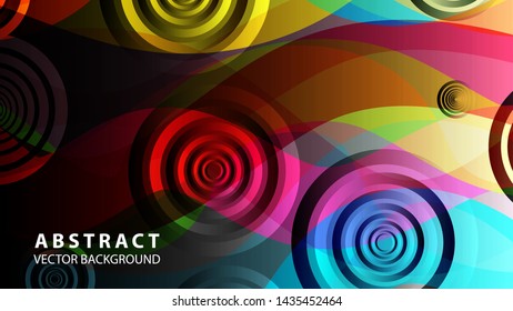 abstract colorful circles background with gradient color - vector