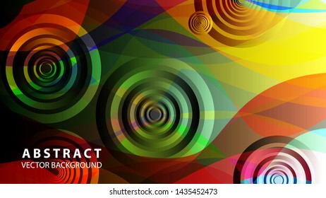 abstract colorful circles background with gradient color - vector