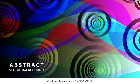 abstract colorful circles background with gradient color - vector