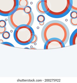 Abstract colorful circles background with place for text