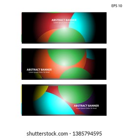Abstract colorful circles background. Colorful smooth banner template - Vector