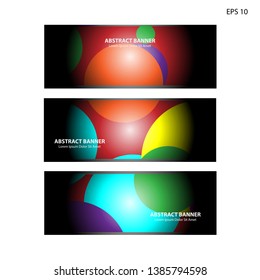 Abstract colorful circles background. Colorful smooth banner template - Vector