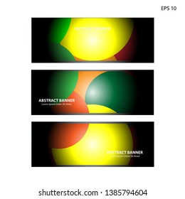 Abstract colorful circles background. Colorful smooth banner template - Vector