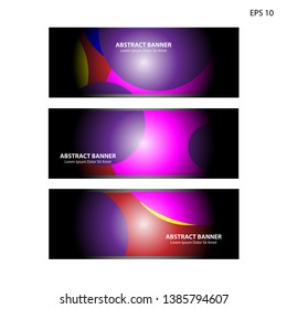 Abstract colorful circles background. Colorful smooth banner template - Vector