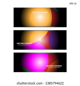 Abstract colorful circles background. Colorful smooth banner template - Vector