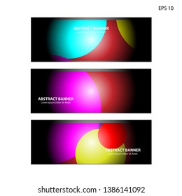 Abstract colorful circles background. Colorful smooth banner template - Vector
