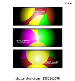 Abstract colorful circles background. Colorful smooth banner template - Vector
