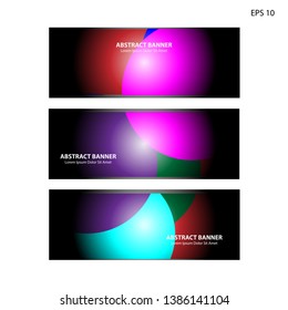 Abstract colorful circles background. Colorful smooth banner template - Vector
