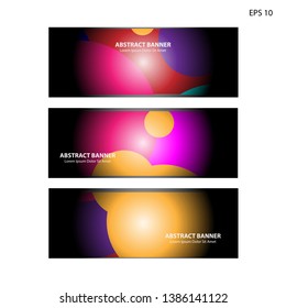 Abstract colorful circles background. Colorful smooth banner template - Vector
