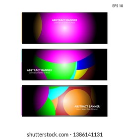 Abstract colorful circles background. Colorful smooth banner template - Vector
