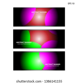 Abstract colorful circles background. Colorful smooth banner template - Vector
