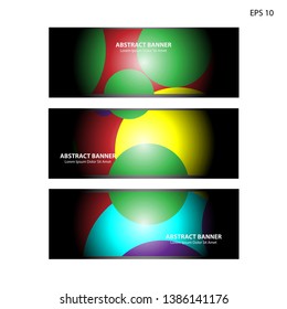 Abstract colorful circles background. Colorful smooth banner template - Vector

