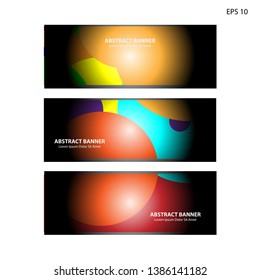 Abstract colorful circles background. Colorful smooth banner template - Vector

