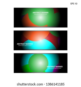 Abstract colorful circles background. Colorful smooth banner template - Vector
