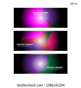 Abstract colorful circles background. Colorful smooth banner template - Vector
