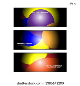 Abstract colorful circles background. Colorful smooth banner template - Vector
