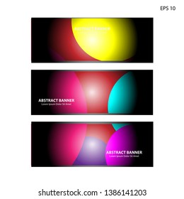 Abstract colorful circles background. Colorful smooth banner template - Vector

