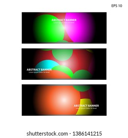 Abstract colorful circles background. Colorful smooth banner template - Vector
