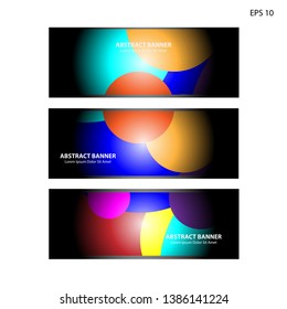 Abstract colorful circles background. Colorful smooth banner template - Vector
