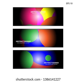 Abstract colorful circles background. Colorful smooth banner template - Vector
