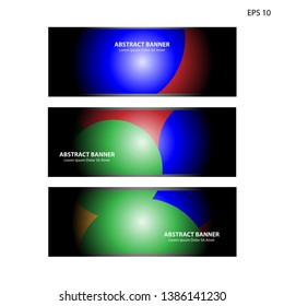 Abstract colorful circles background. Colorful smooth banner template - Vector
