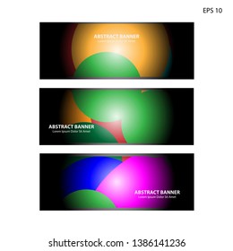 Abstract colorful circles background. Colorful smooth banner template - Vector
