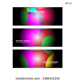 Abstract colorful circles background. Colorful smooth banner template - Vector
