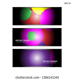 Abstract colorful circles background. Colorful smooth banner template - Vector
