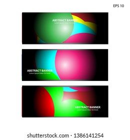 Abstract colorful circles background. Colorful smooth banner template - Vector
