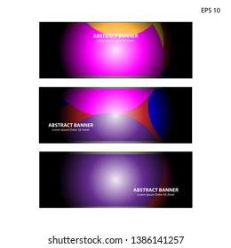Abstract colorful circles background. Colorful smooth banner template - Vector
