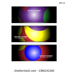 Abstract colorful circles background. Colorful smooth banner template - Vector
