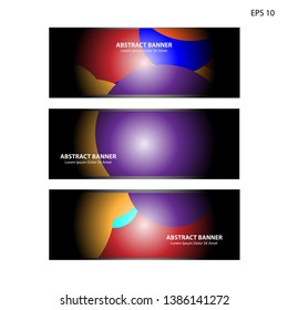 Abstract colorful circles background. Colorful smooth banner template - Vector
