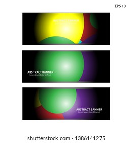 Abstract colorful circles background. Colorful smooth banner template - Vector
