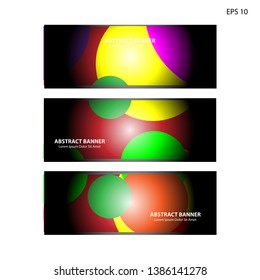 Abstract colorful circles background. Colorful smooth banner template - Vector
