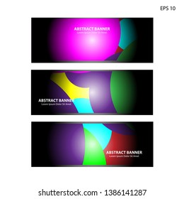 Abstract colorful circles background. Colorful smooth banner template - Vector
