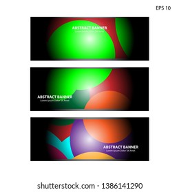 Abstract colorful circles background. Colorful smooth banner template - Vector
