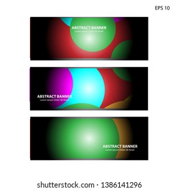 Abstract colorful circles background. Colorful smooth banner template - Vector
