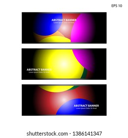 Abstract colorful circles background. Colorful smooth banner template - Vector
