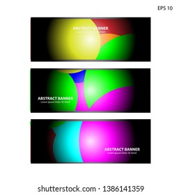 Abstract colorful circles background. Colorful smooth banner template - Vector
