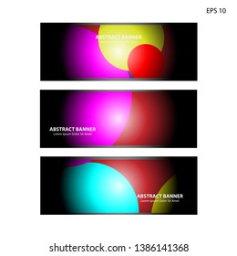 Abstract colorful circles background. Colorful smooth banner template - Vector
