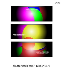 Abstract colorful circles background. Colorful smooth banner template - Vector