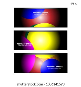 Abstract colorful circles background. Colorful smooth banner template - Vector