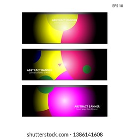 Abstract colorful circles background. Colorful smooth banner template - Vector