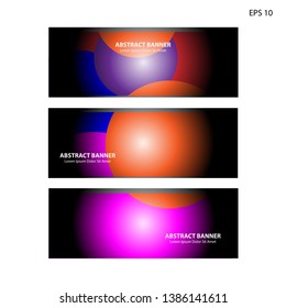 Abstract colorful circles background. Colorful smooth banner template - Vector