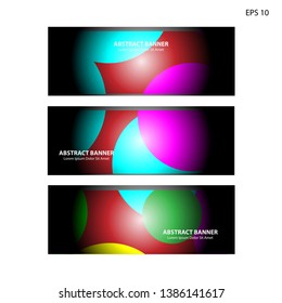 Abstract colorful circles background. Colorful smooth banner template - Vector