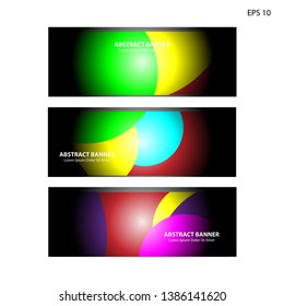 Abstract colorful circles background. Colorful smooth banner template - Vector
