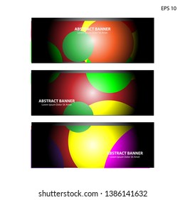 Abstract colorful circles background. Colorful smooth banner template - Vector